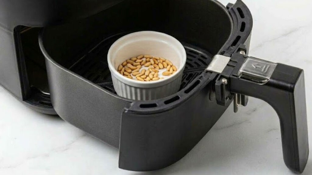 Pijnboompitten roosteren in de airfryer