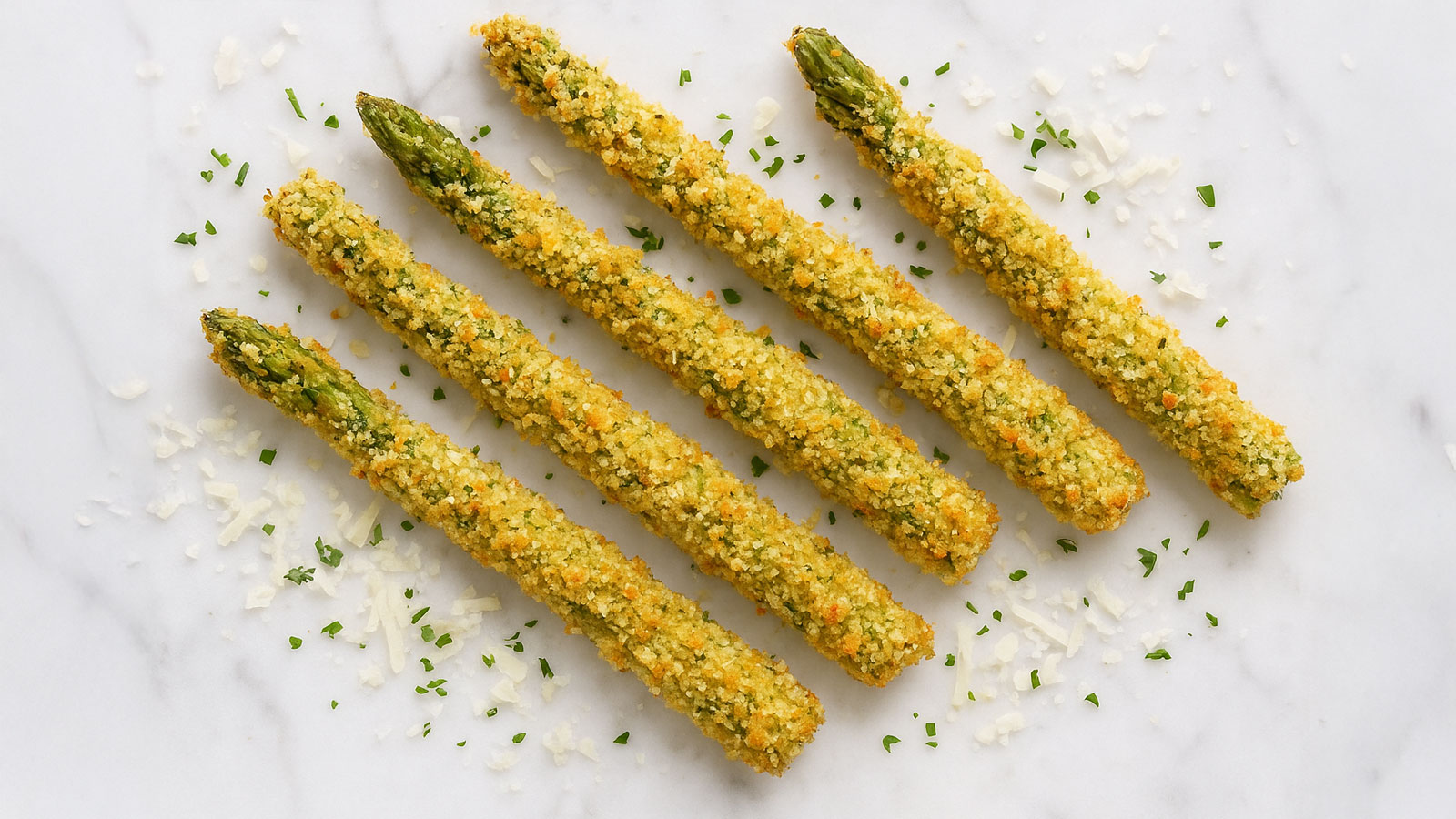 Gepaneerde asperges