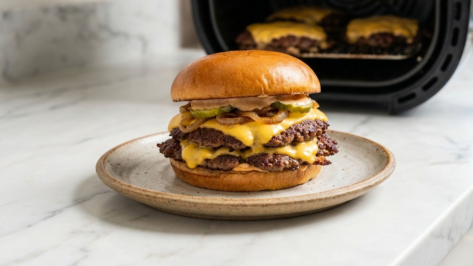 Airfryer smashburger