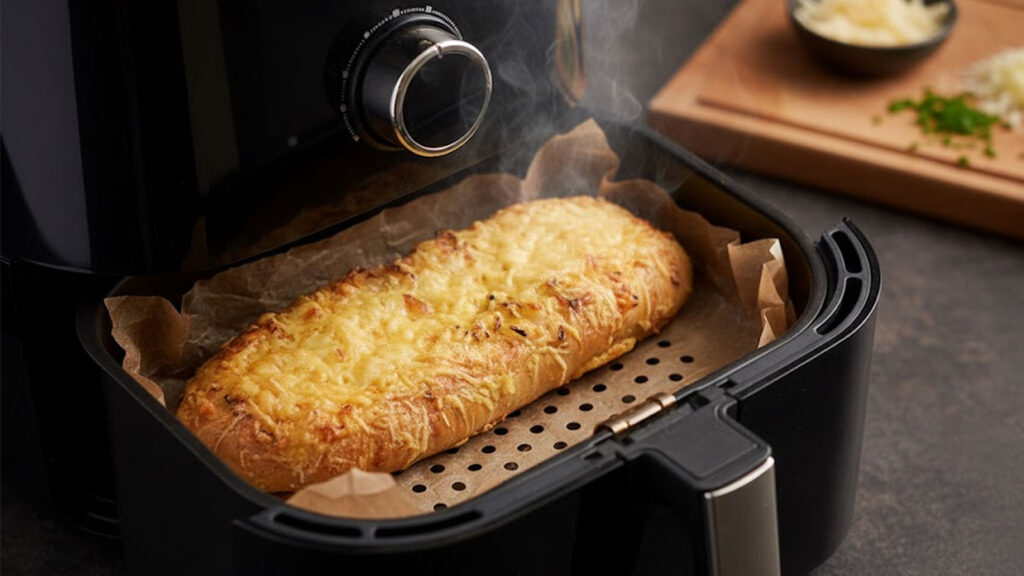 Kaas uienbrood airfryer opwarmen