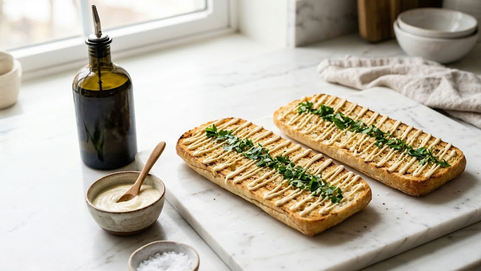 Pan con alioli uit de airfryer