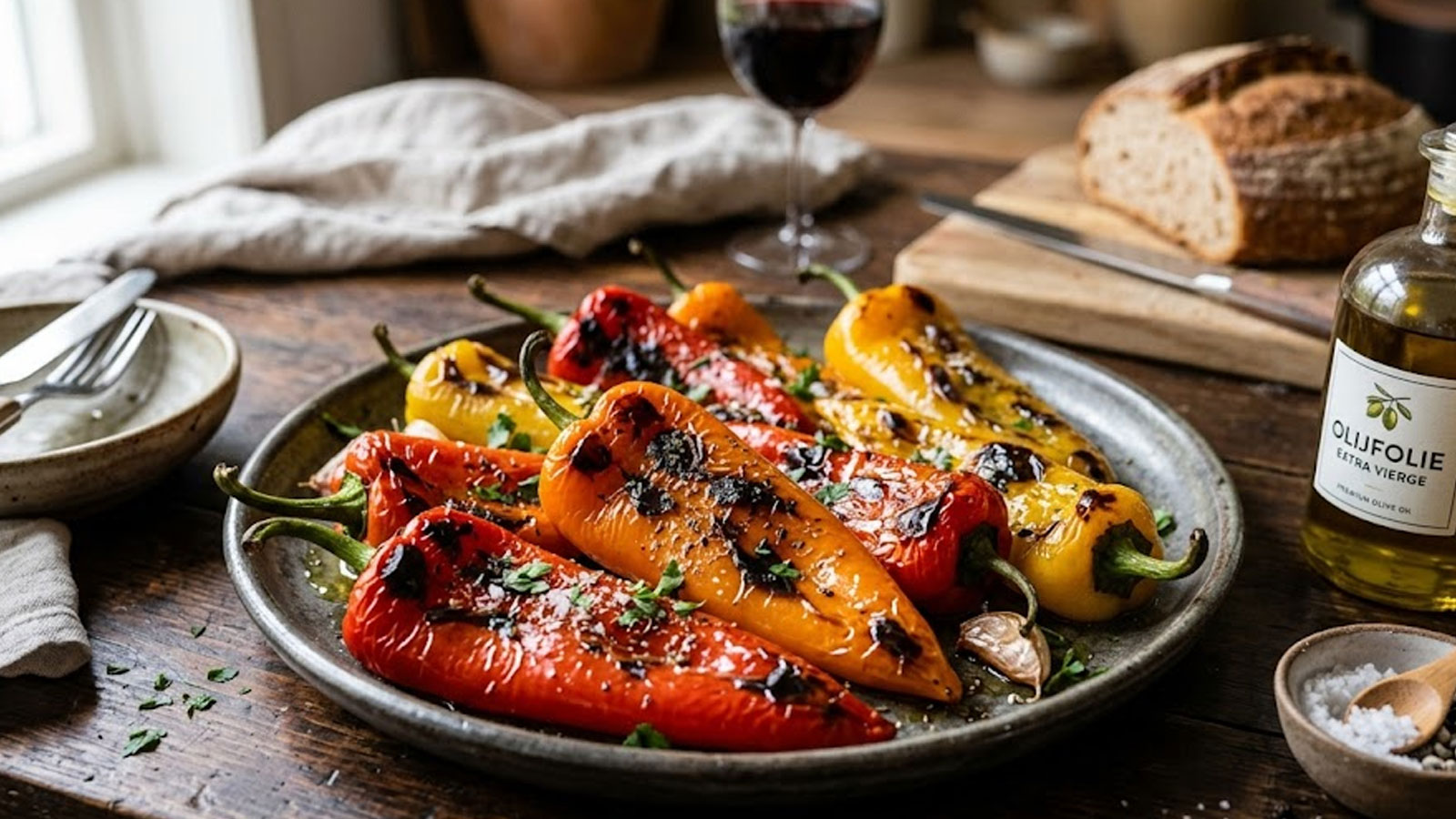 Paprika roosteren in de airfryer