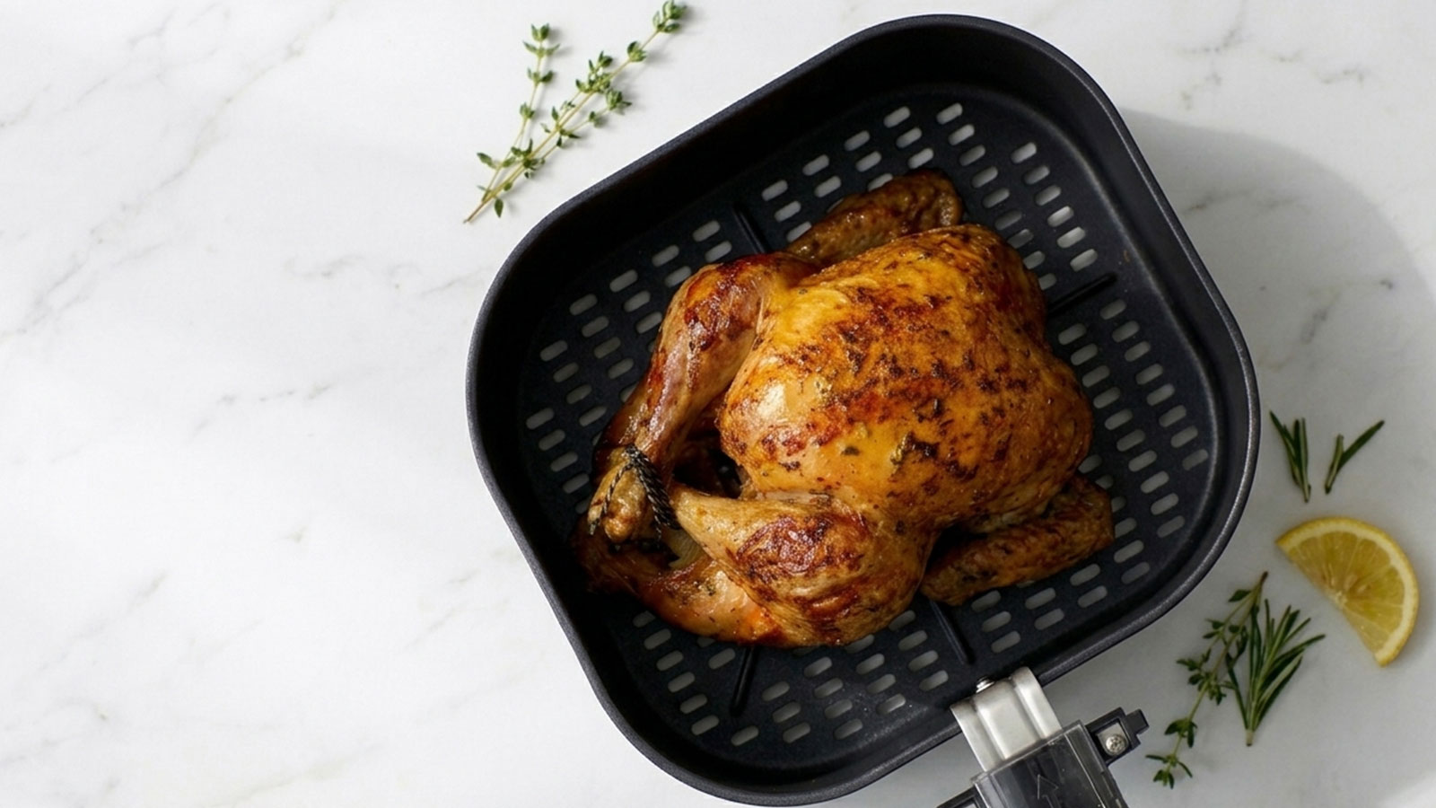 hele kip airfryer met citroen en knoflook