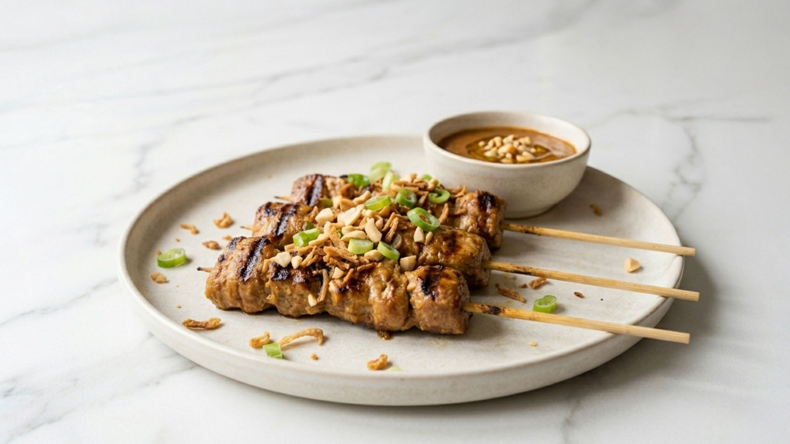 Varkenshaas saté uit de airfryer