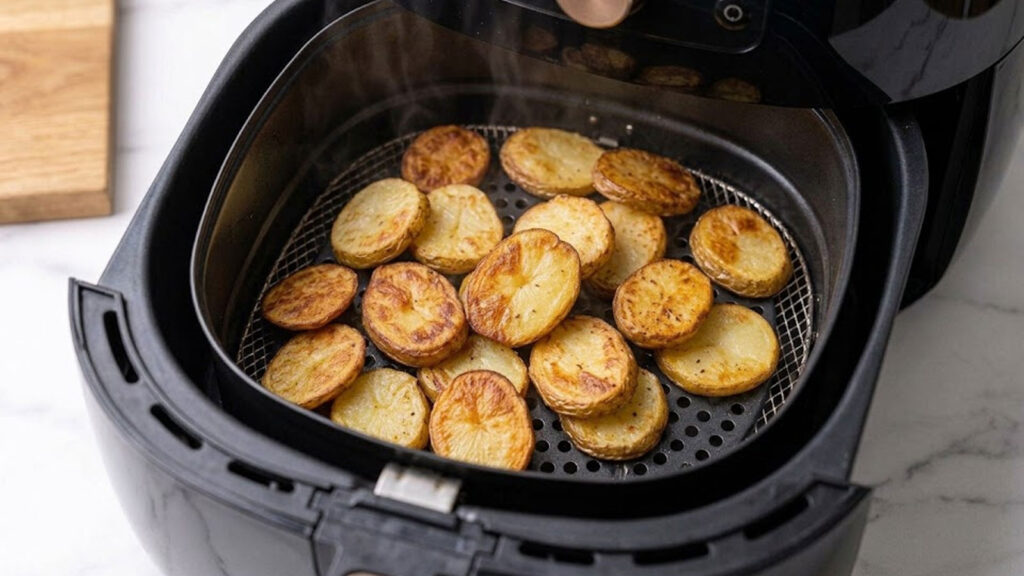 Aardappelschijfjes baktijd airfryer