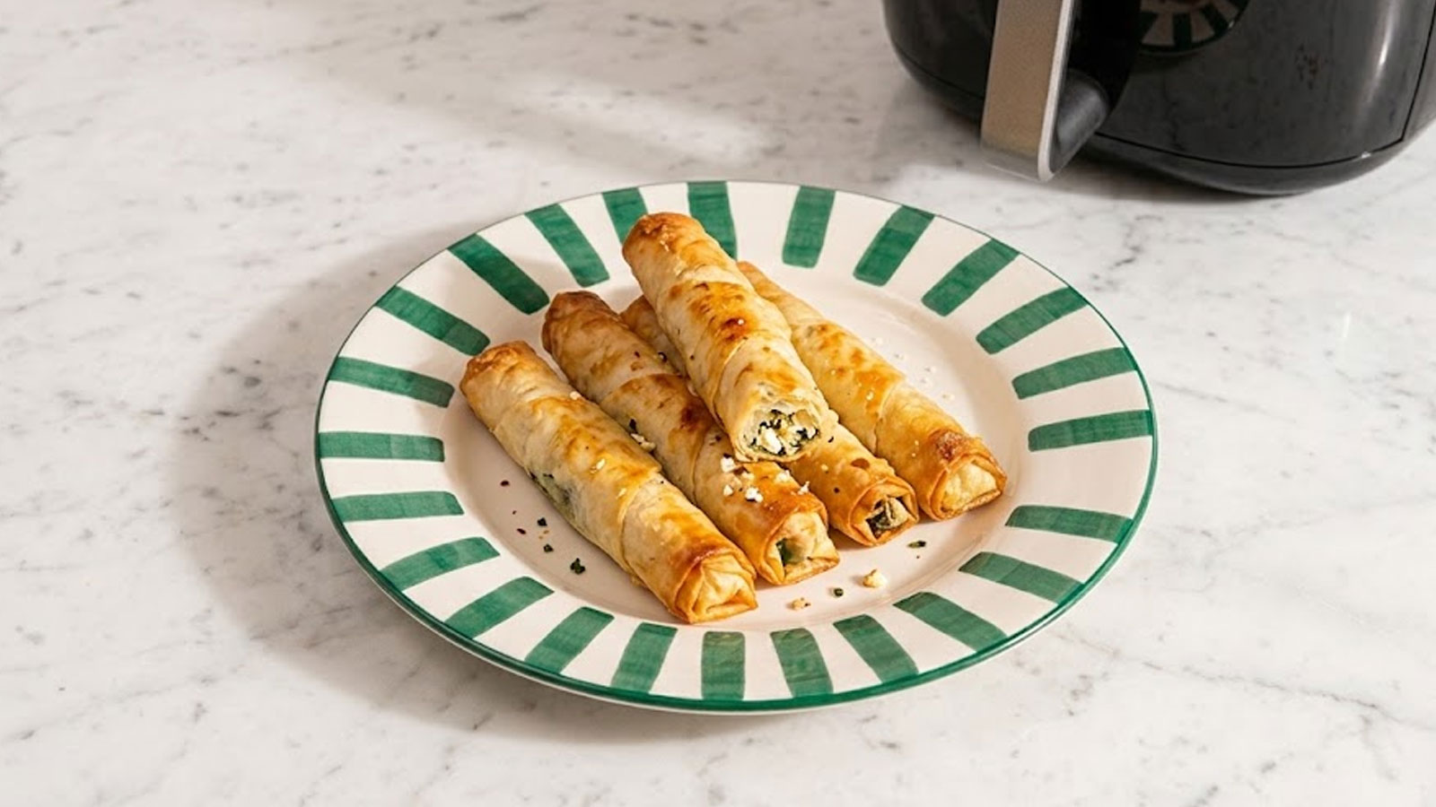 Spinazie feta borek airfryer