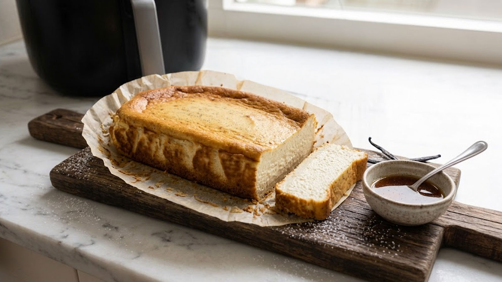 Airfryer Vanille skyr cheesecake