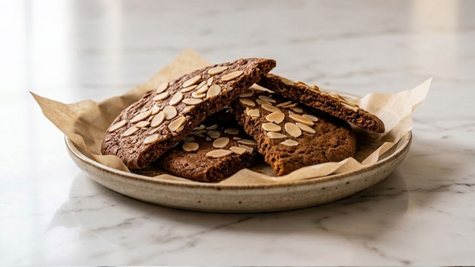 Speculaasbrokken met amandel uit de airfryer